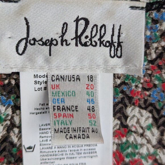 Joseph Ribkoff Colorful Abstract Kimono - Picture 4 of 5